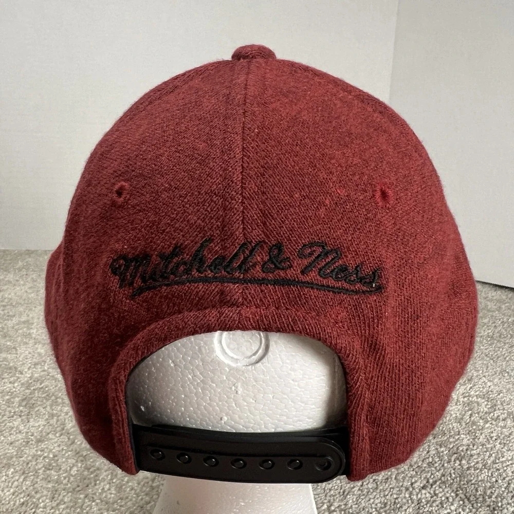 Mitchell & Ness Chicago Blackhawks NHL Snapback Hat Maroon Wool Blend Adjustable